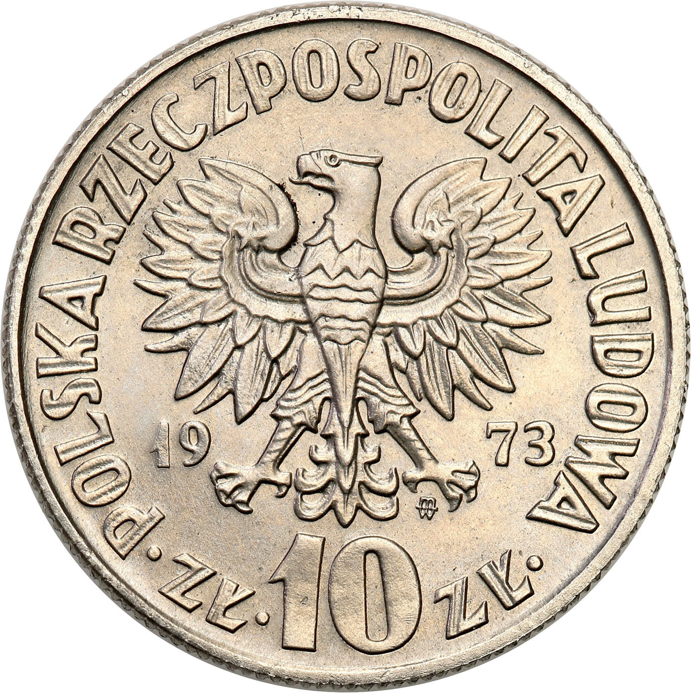 PRL. PRÓBA Nikiel 10 złotych 1973 – Mikołaj Kopernik